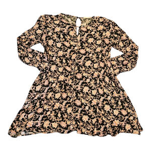 Lush Large Long Sleeve Floral Mini Dress
